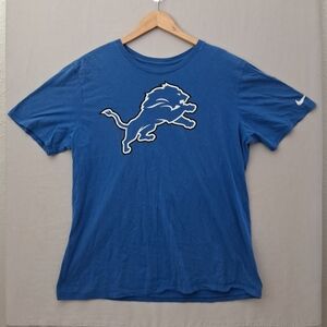 NIKE Detroit Lions Short Sleeve T-Shirt : XL : Blue